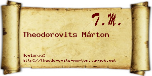 Theodorovits Márton névjegykártya