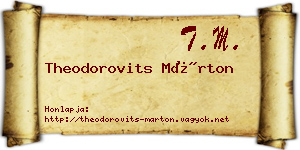 Theodorovits Márton névjegykártya